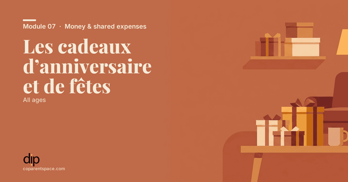Les cadeaux d’anniversaire et de fêtes