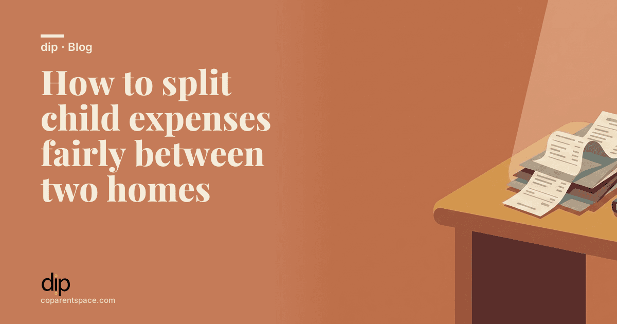 How to split child expenses fairly between two homes