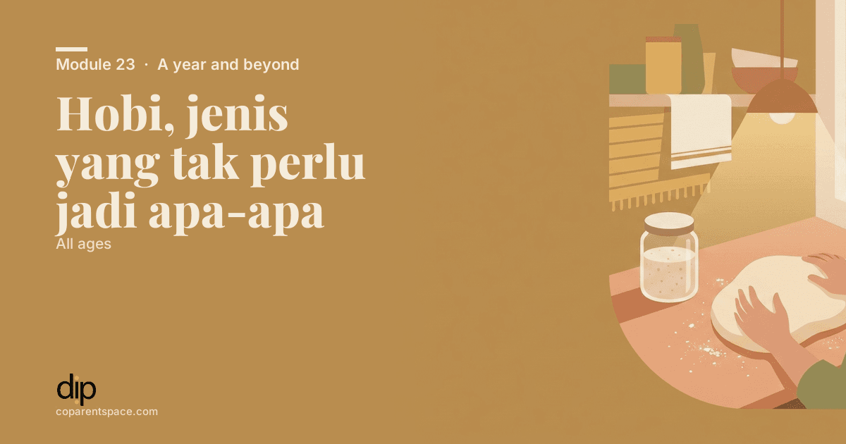Hobi, jenis yang tak perlu jadi apa-apa