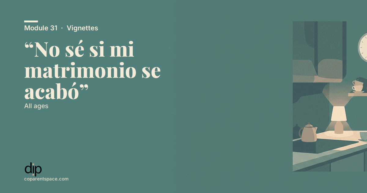 “No sé si mi matrimonio se acabó”