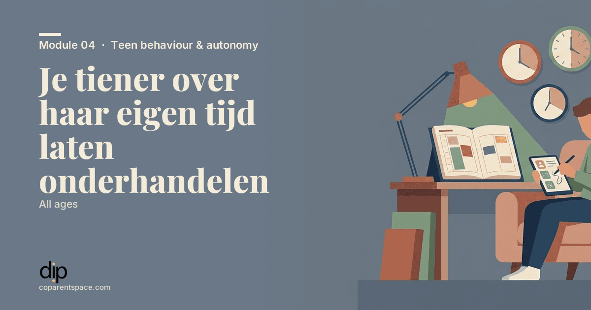 Je tiener over haar eigen tijd laten onderhandelen
