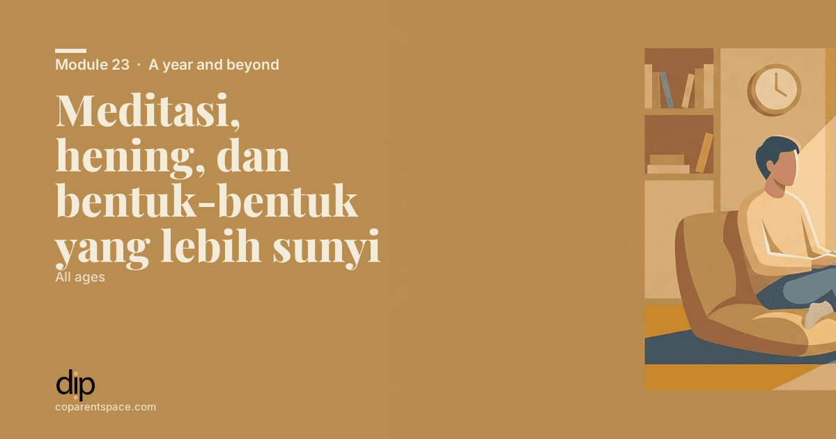 Meditasi, hening, dan bentuk-bentuk yang lebih sunyi