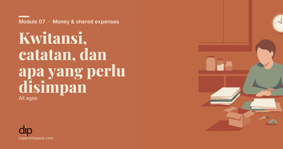 Kwitansi, catatan, dan apa yang perlu disimpan