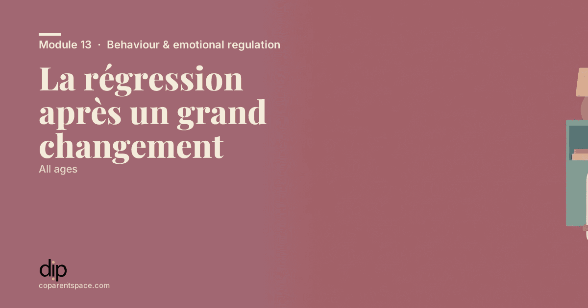 La régression après un grand changement