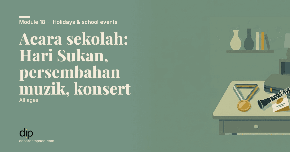 Acara sekolah: Hari Sukan, persembahan muzik, konsert