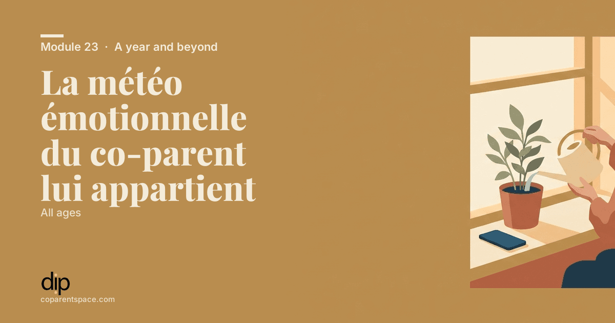 La météo émotionnelle du co-parent lui appartient