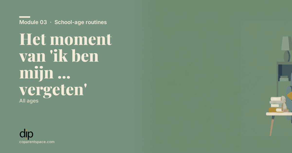 Het moment van 'ik ben mijn ... vergeten'