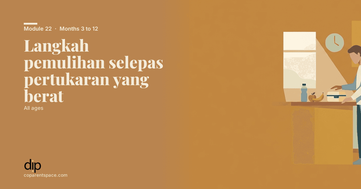 Langkah pemulihan selepas pertukaran yang berat