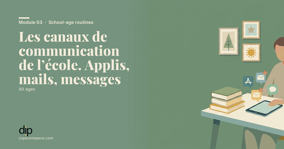 Les canaux de communication de l’école. Applis, mails, messages
