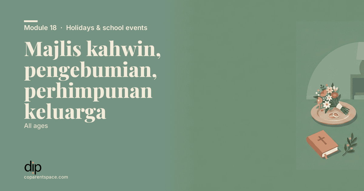 Majlis kahwin, pengebumian, perhimpunan keluarga