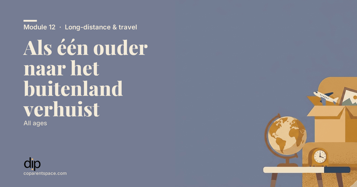 Als één ouder naar het buitenland verhuist