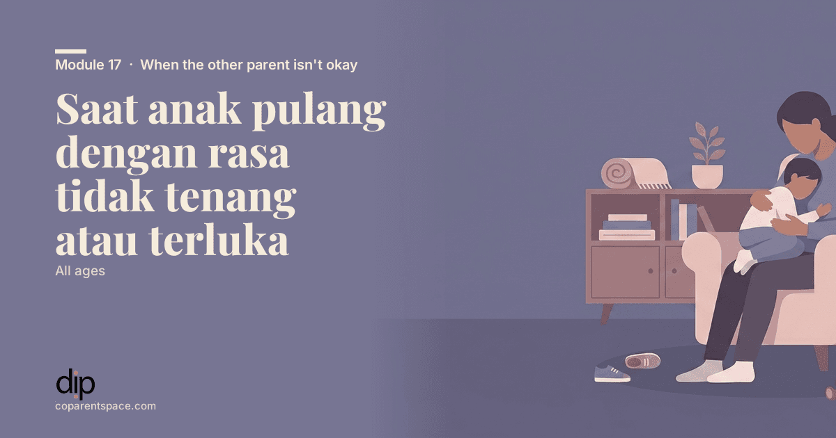 Saat anak pulang dengan rasa tidak tenang atau terluka
