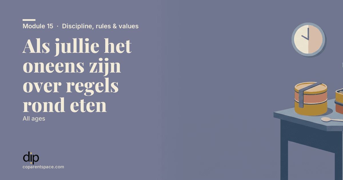 Als jullie het oneens zijn over regels rond eten