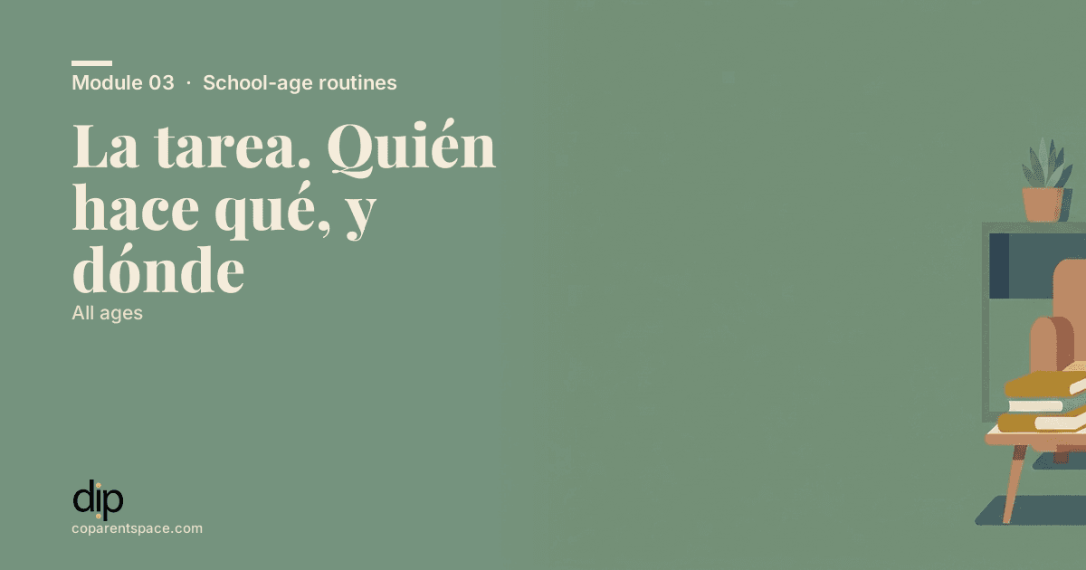 La tarea. Quién hace qué, y dónde