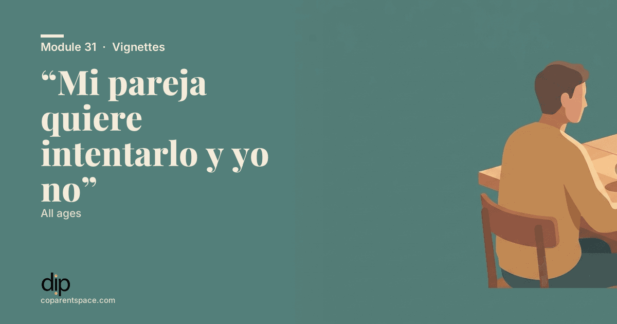 “Mi pareja quiere intentarlo y yo no”