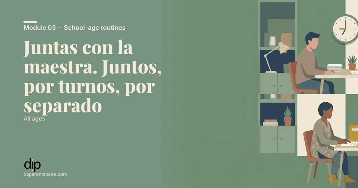 Juntas con la maestra. Juntos, por turnos, por separado