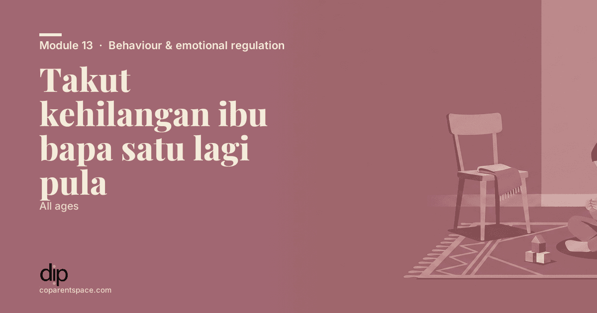 Takut kehilangan ibu bapa satu lagi pula