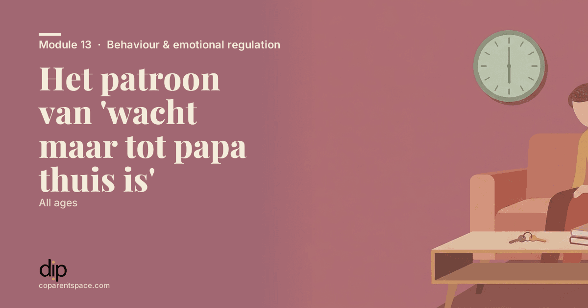 Het patroon van 'wacht maar tot papa thuis is'
