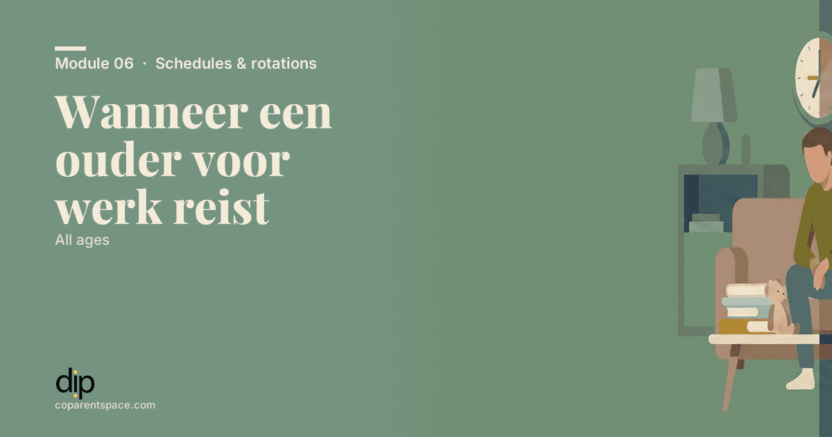 Wanneer een ouder voor werk reist